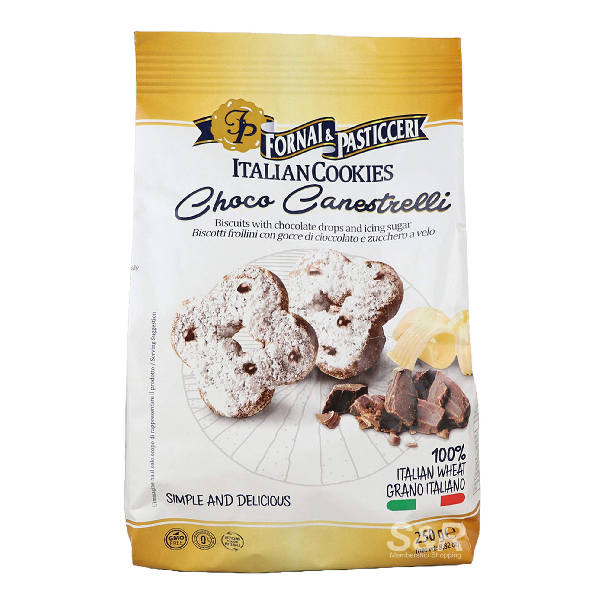 Fornai and Pasticceri Choco Canestrelli Italian Cookies 250g